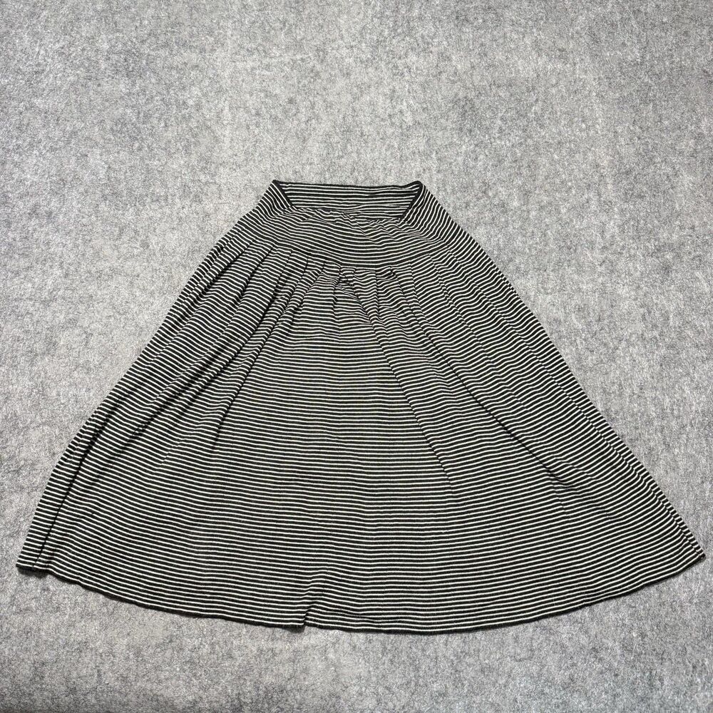 Vintage Albert Nipon Knit Skirt IT 44 US 10 Striped Lambswool Cashmere Italy